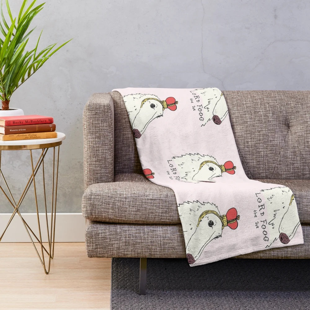 Lord Foog the 2st plush blanket featuring a borzoi or greyhound with a snoot