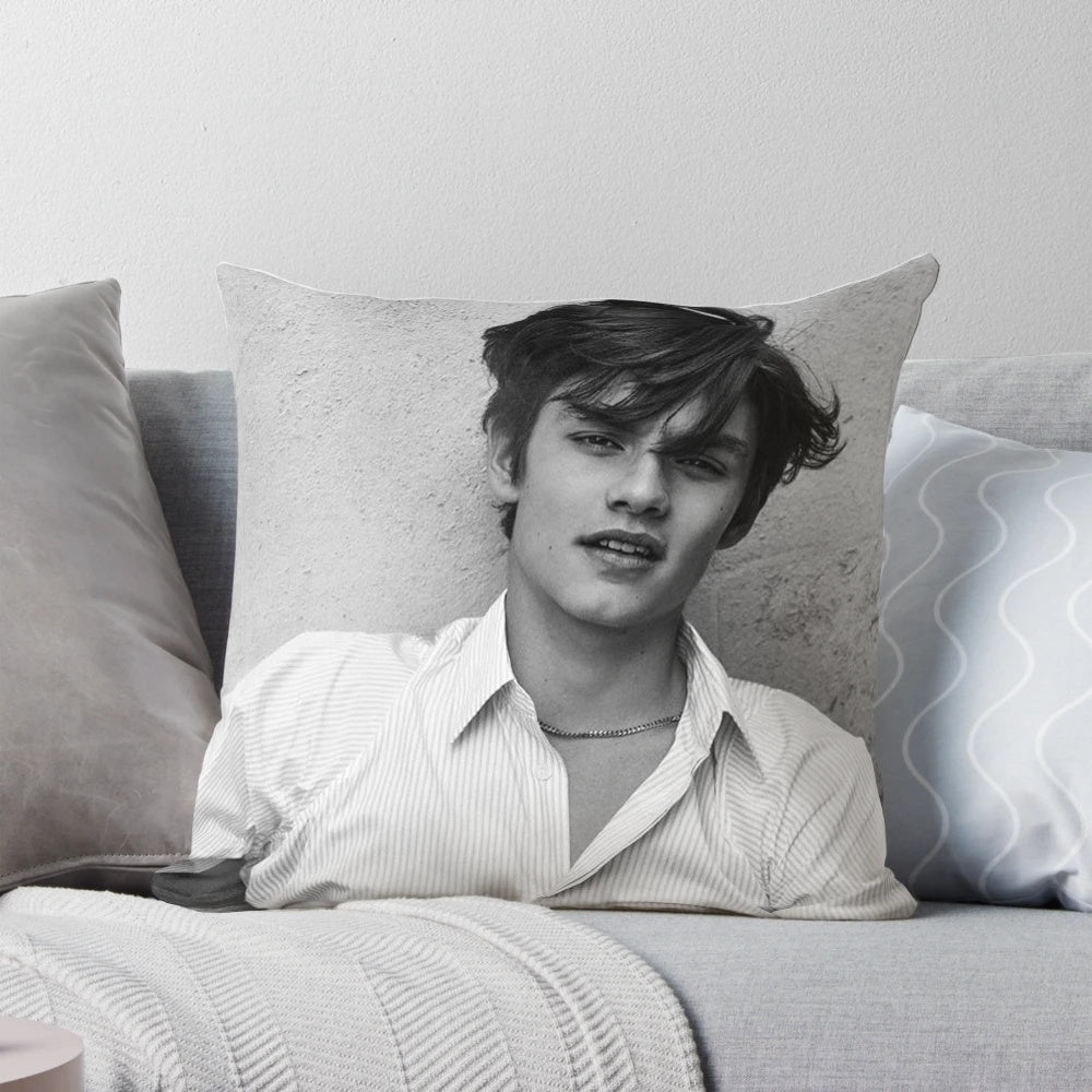 Louis Partridge Inspired Decorative Pillow for Fans