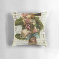 Mad Hatter and Joker Card Decorative Throw Pillow for Alice in Wonderland Decor