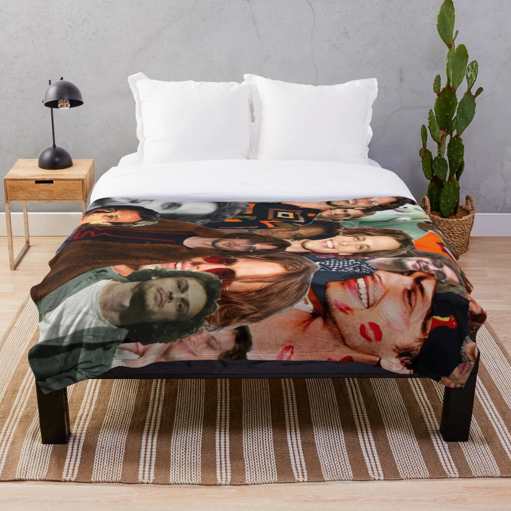 Matthew Gray Gubler Collage Plush Blanket