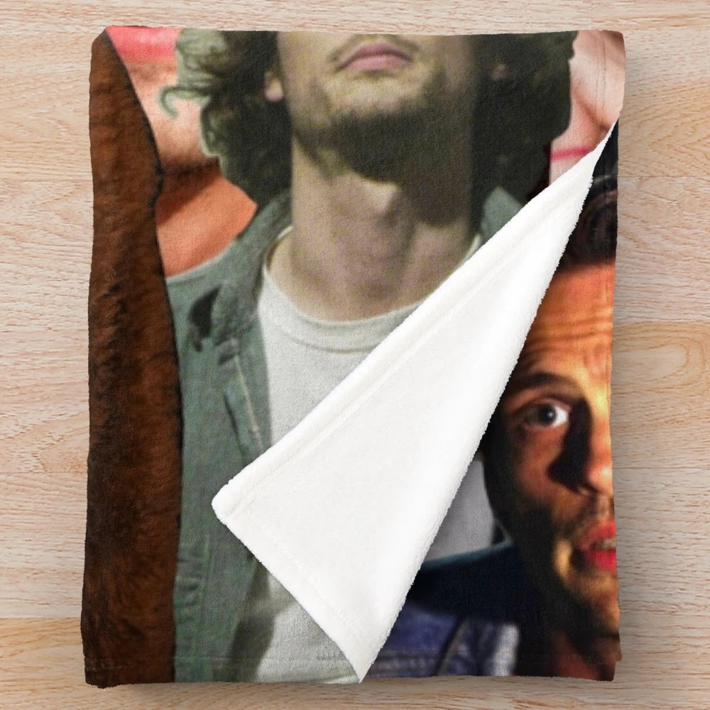 Matthew Gray Gubler Collage Plush Blanket