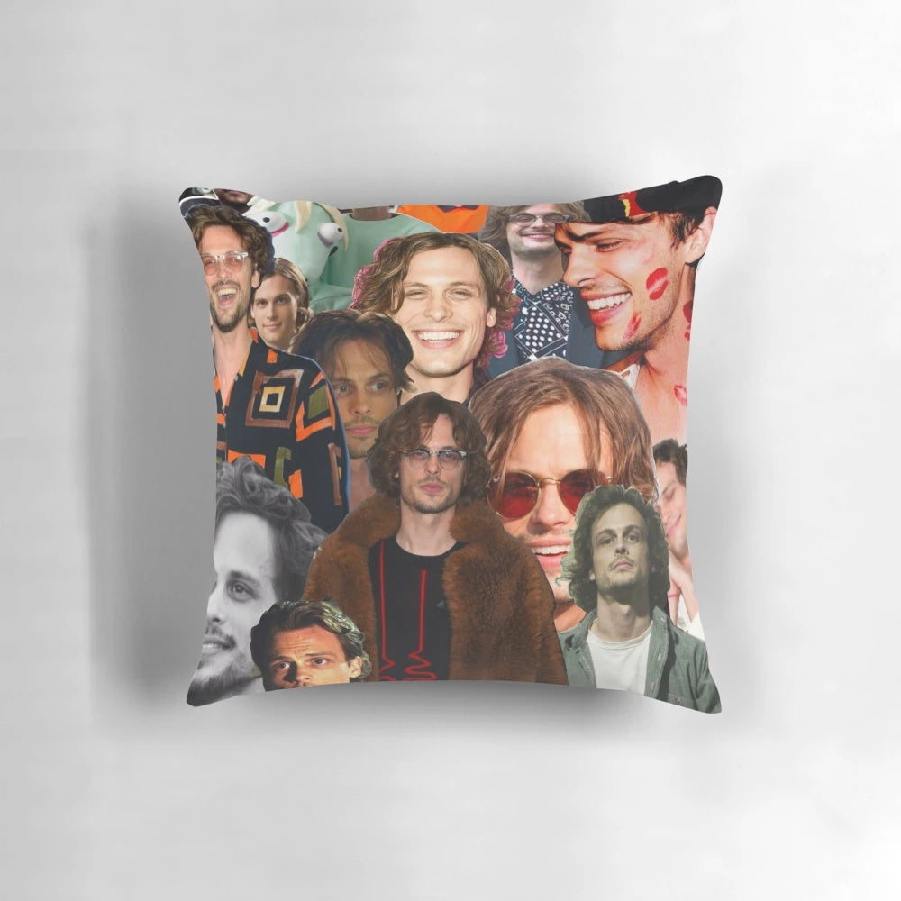Matthew Gray Gubler Collage Pillow - Unique Decorative Pillow for Fans