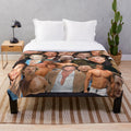 Matthew McConaughey photo collage printed on a soft, plush blanket