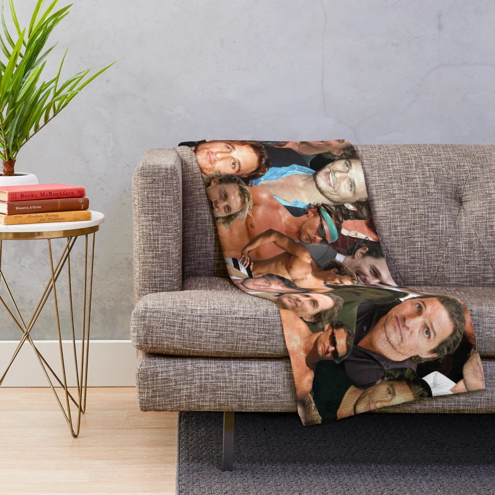 Matthew McConaughey photo collage printed on a soft, plush blanket