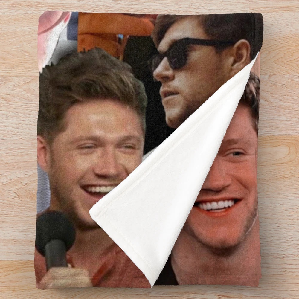 Niall Horan inspired photo collage plush blanket