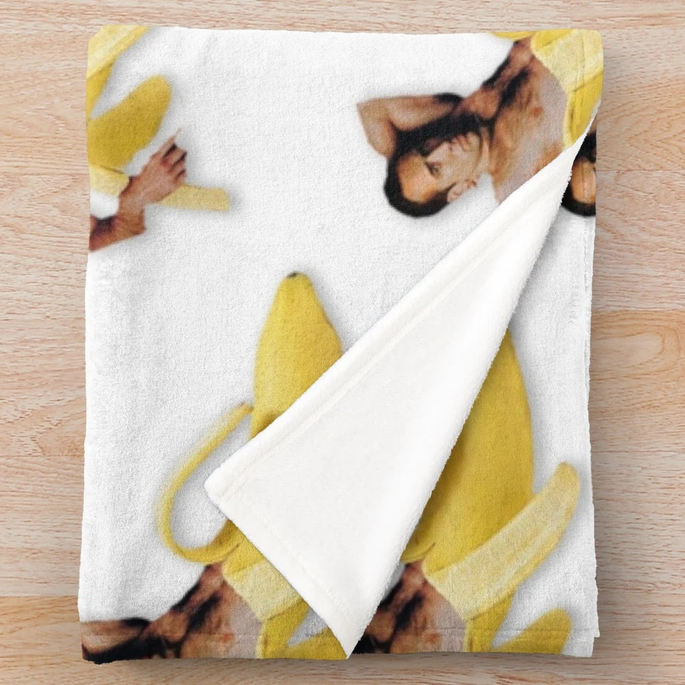 Nicolas Cage collage pattern plush blanket