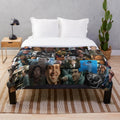 Nicolas Cage inspired plush blanket with unique Nic Cage pattern design
