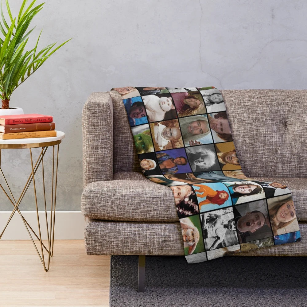 Nicolas Cage Pattern Plush Blanket