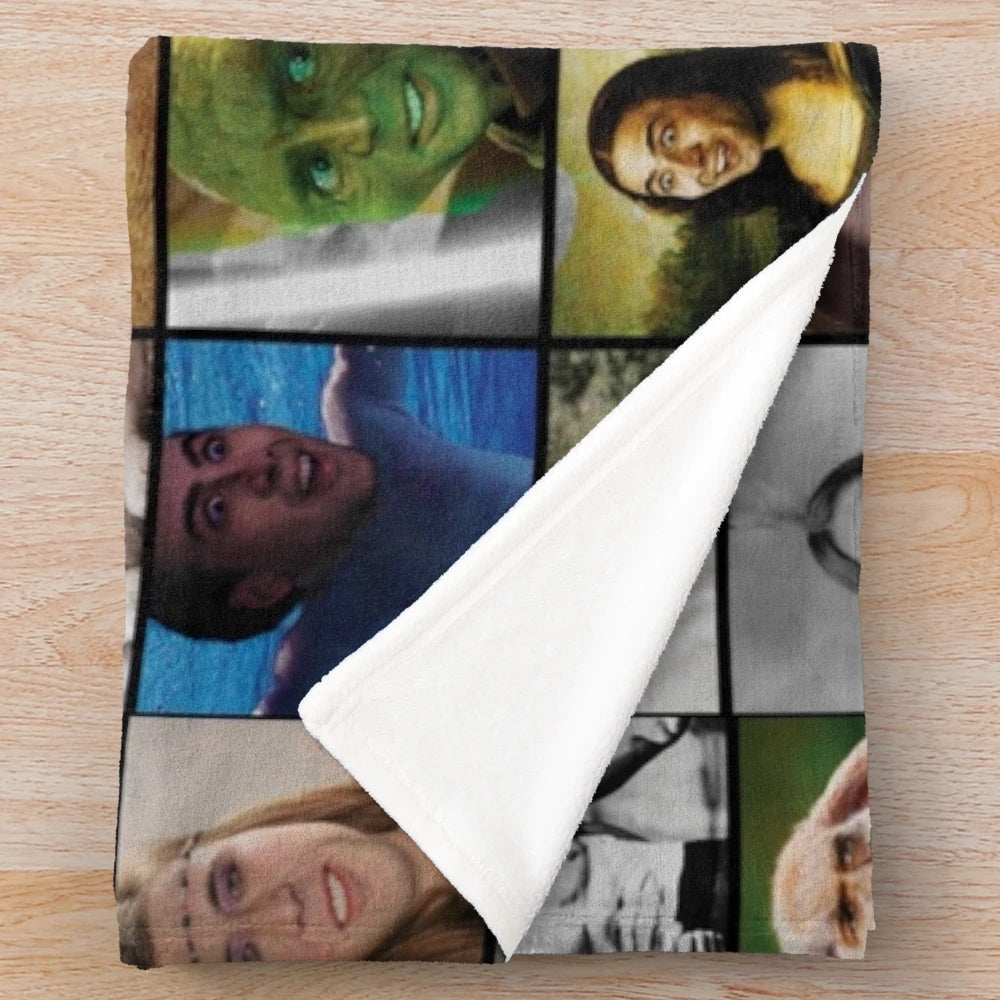 Nicolas Cage Pattern Plush Blanket