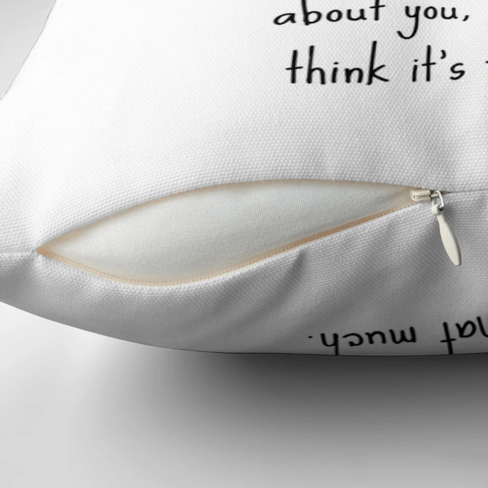 Whimsical 'Not Creepy' Valentines Pillow with Funny, Snarky Design