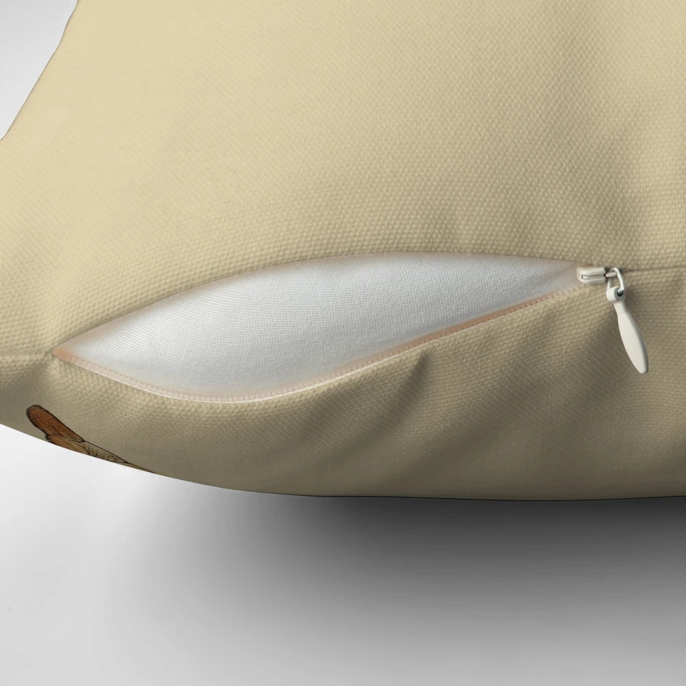 Decorative pangolin-themed throw pillow featuring the unique scaled mammal