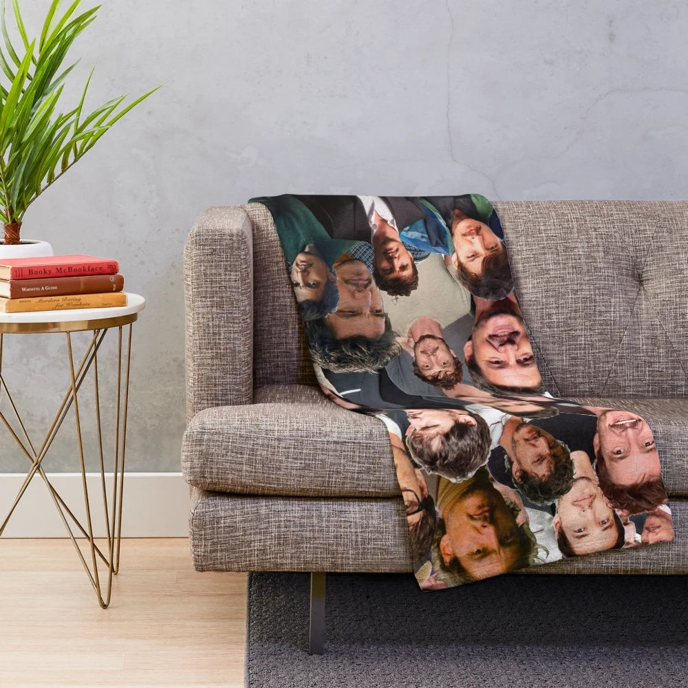 Pedro Pascal photo collage plush blanket
