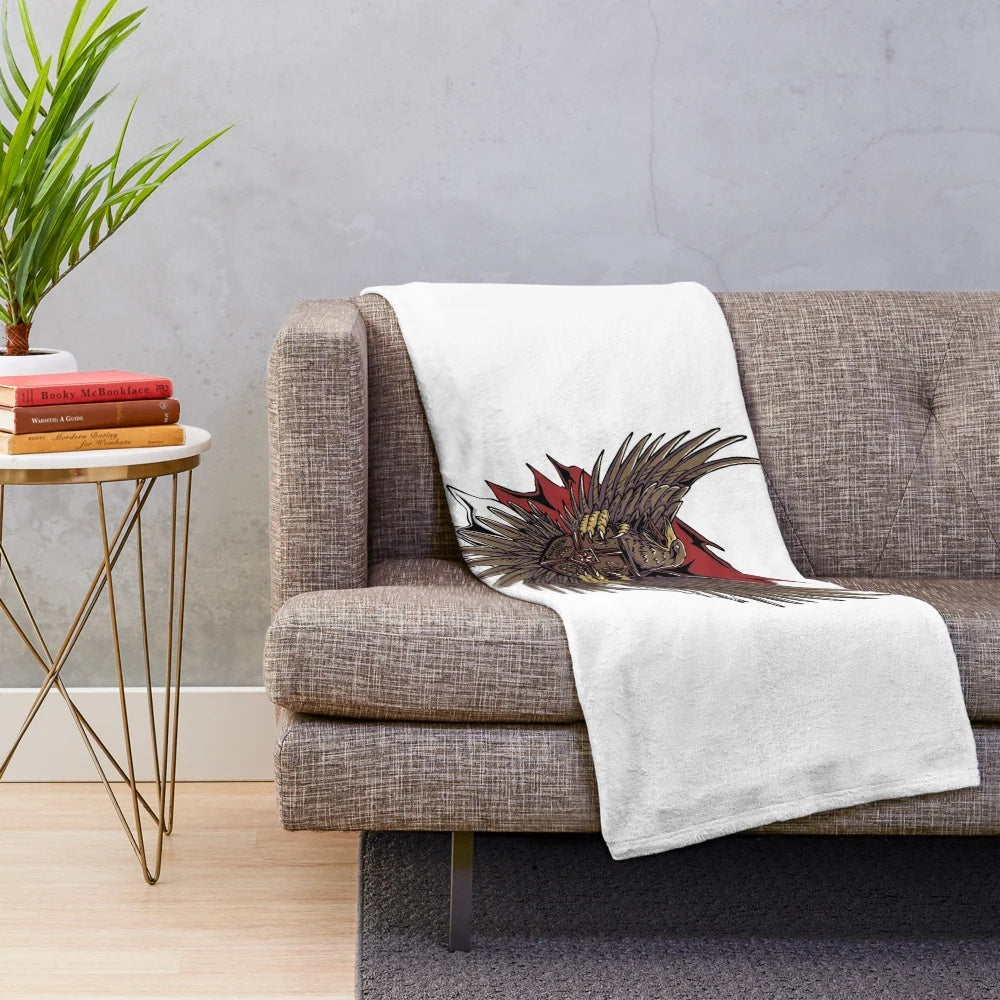 Garuda di dadaku plush blanket with custom pop art and nature inspired designs