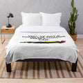 Plush blanket with racing and motorsports theme for Formula One fans
