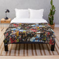 Rod Wave inspired plush blanket with a collage design