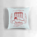 A decorative pillow designed to look like a tin of sardines, perfect for pescatarians and seafood enthusiasts.
