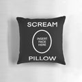 Scream-themed decorative pillow with a haunting design