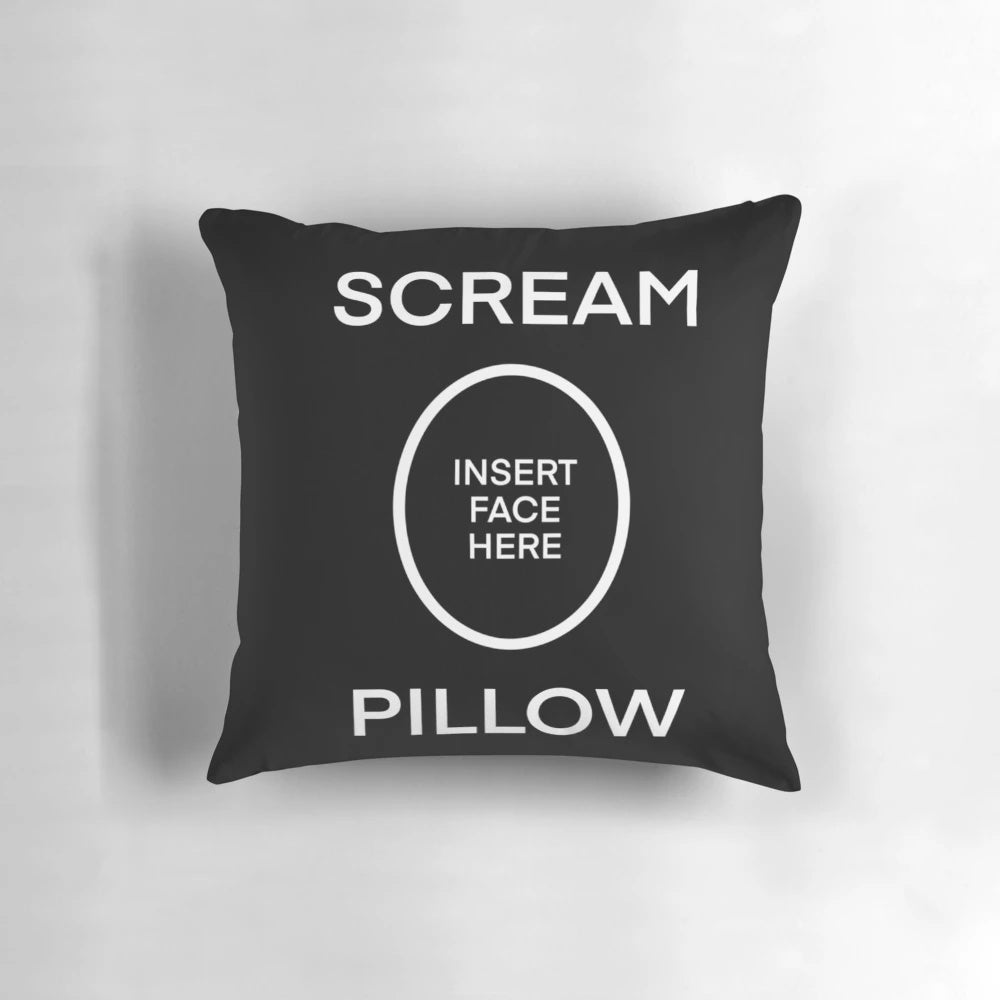 Scream-themed decorative pillow with a haunting design