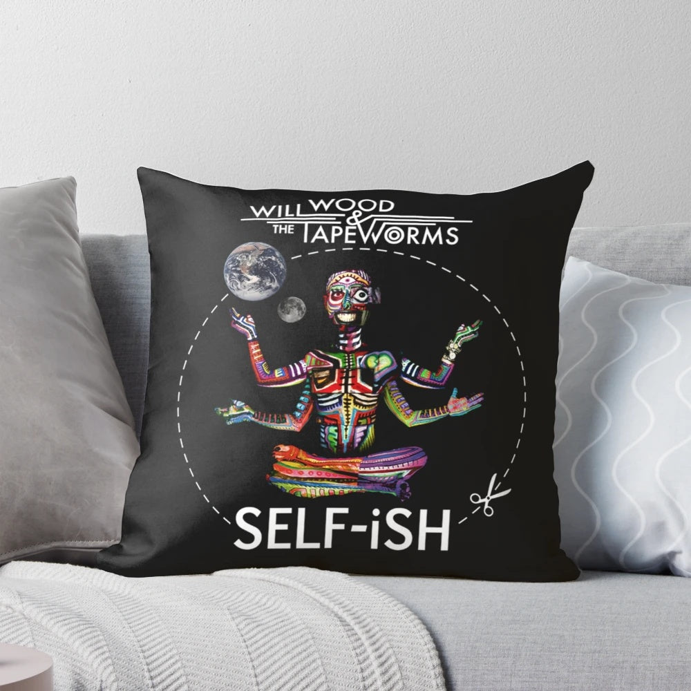 Selfish Self-ish Will Wood Decorative Pillow for Home Decor