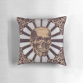 Skull and Starburst Graphic Decorative Pillow for Gothic and Steampunk Inspired Homes