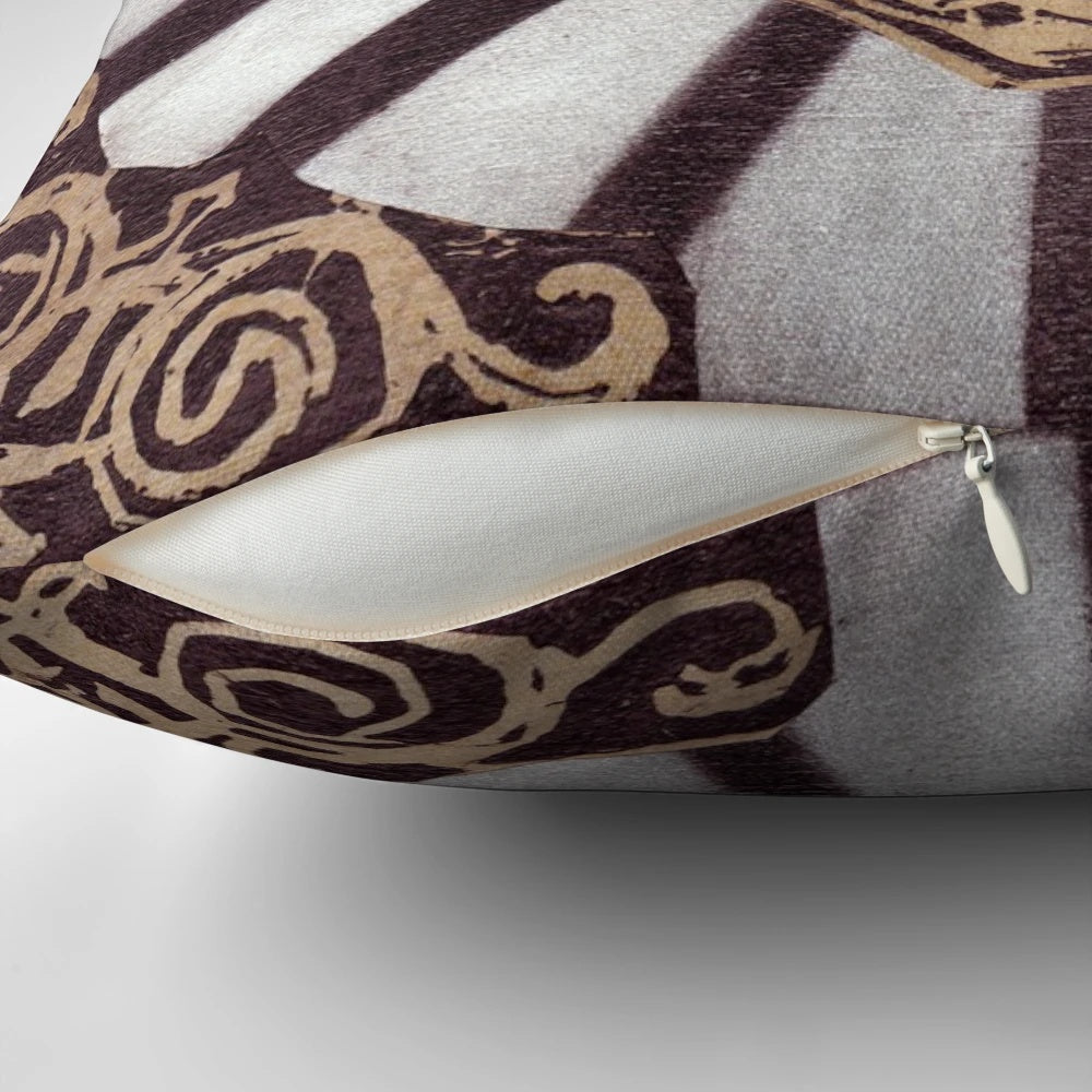 Skull and Starburst Graphic Decorative Pillow for Gothic and Steampunk Inspired Homes