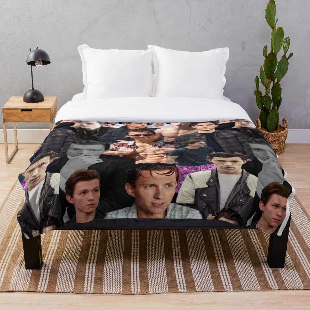Tom Holland Collage Plush Blanket