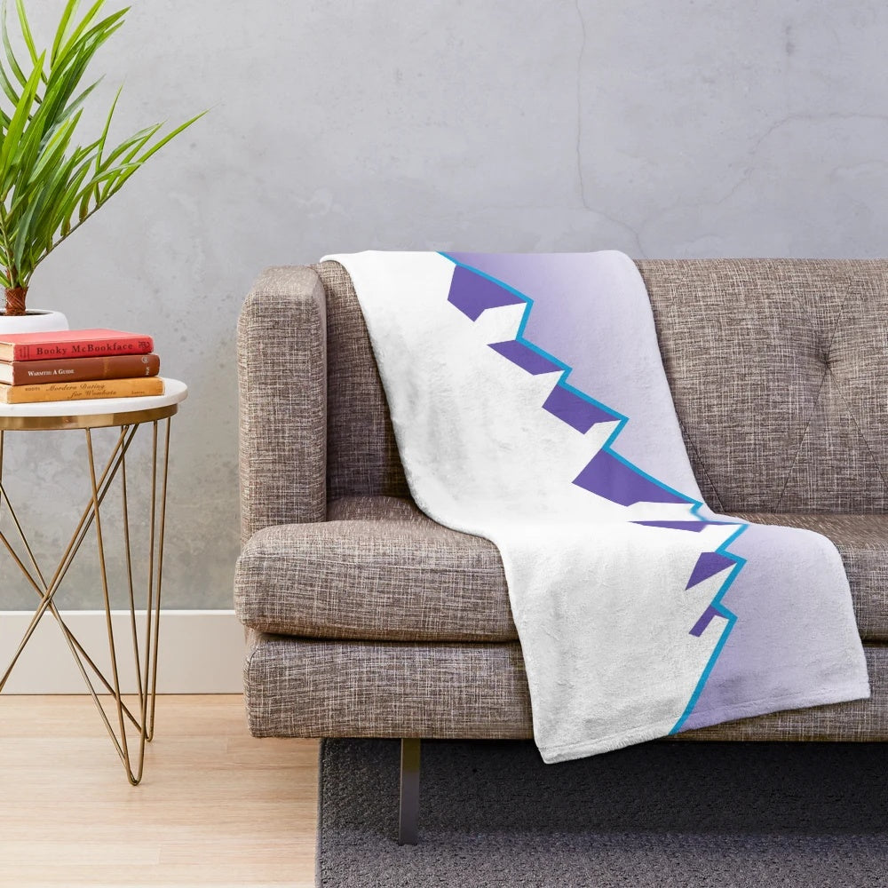 Plush blanket with a Utah Jazz-inspired basketball design