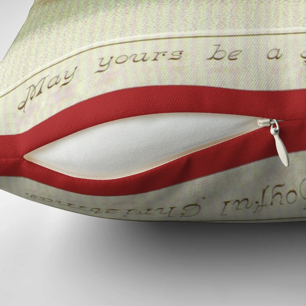 Unusual vintage-style pillow featuring a dead bird, perfect for adding a quirky touch to your holiday decor.