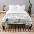 Plush blanket featuring a vine compilation-inspired original art design