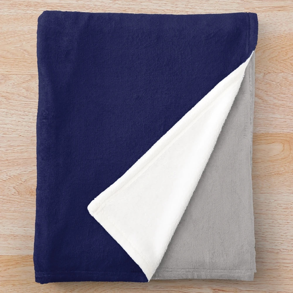 United Airlines-inspired battleship gray plush blanket with vintage airline logo