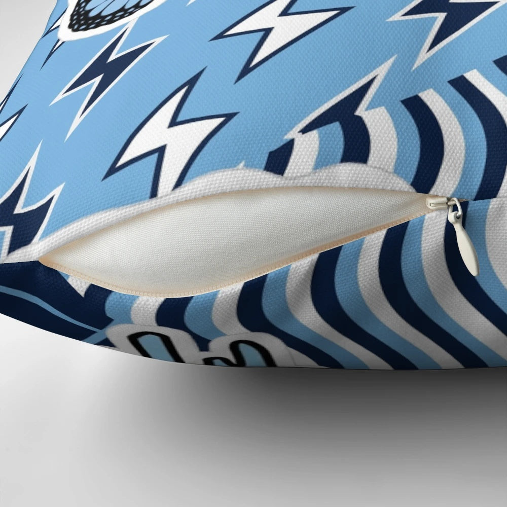 University of Rhode Island Rhody Collage Pillow with campus imagery and school colors