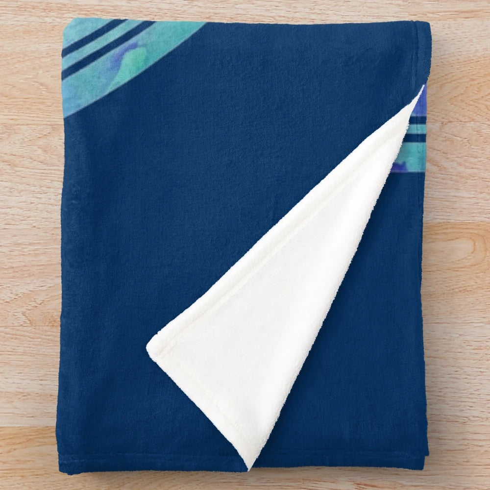 University of Rochester Meliora Blue Watercolor Plush Blanket