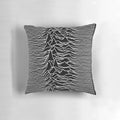 Pillow featuring the iconic album cover art for the 1979 album "Unknown Pleasures" by the alternative band
