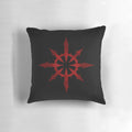Chaos Blood Pillow - A Warhammer 40k-inspired design featuring the symbol of Chaos Undivided