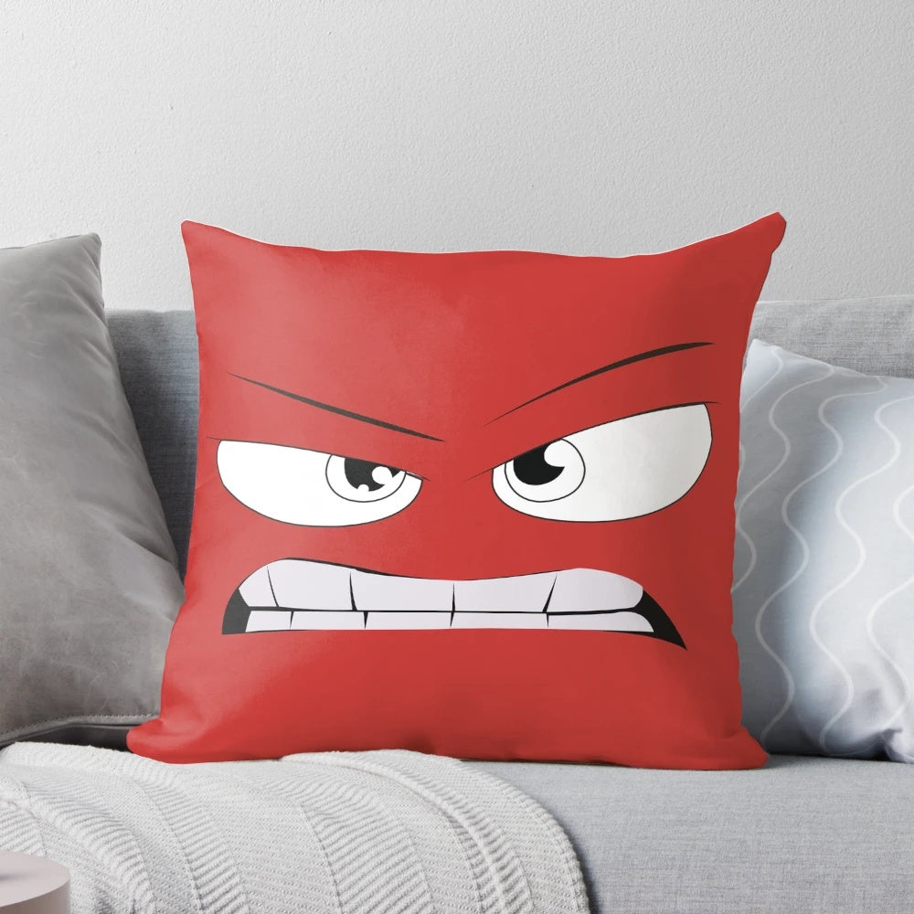 Pillow with a fiery, intense design representing strong emotions and character