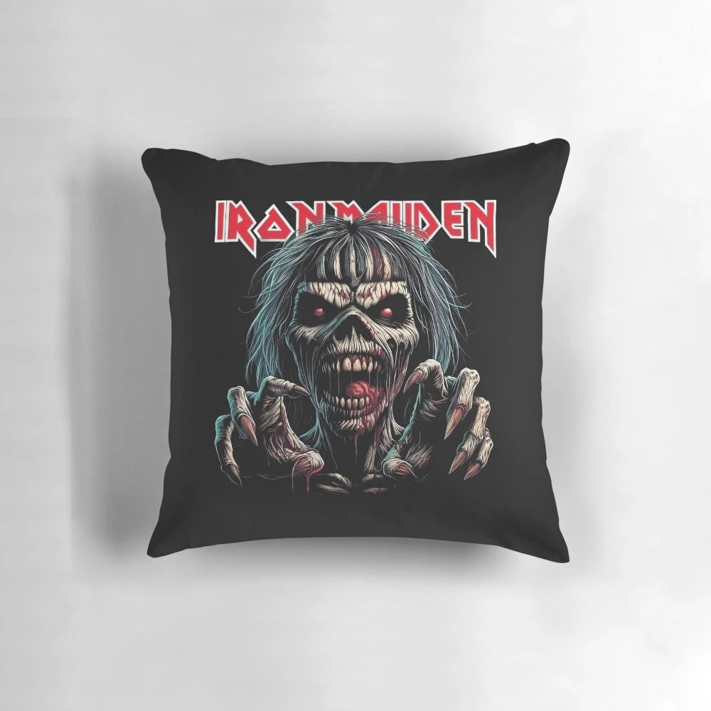 Iron Maiden Zombie Pillow, featuring the iconic Eddie character from the heavy metal band's album artwork