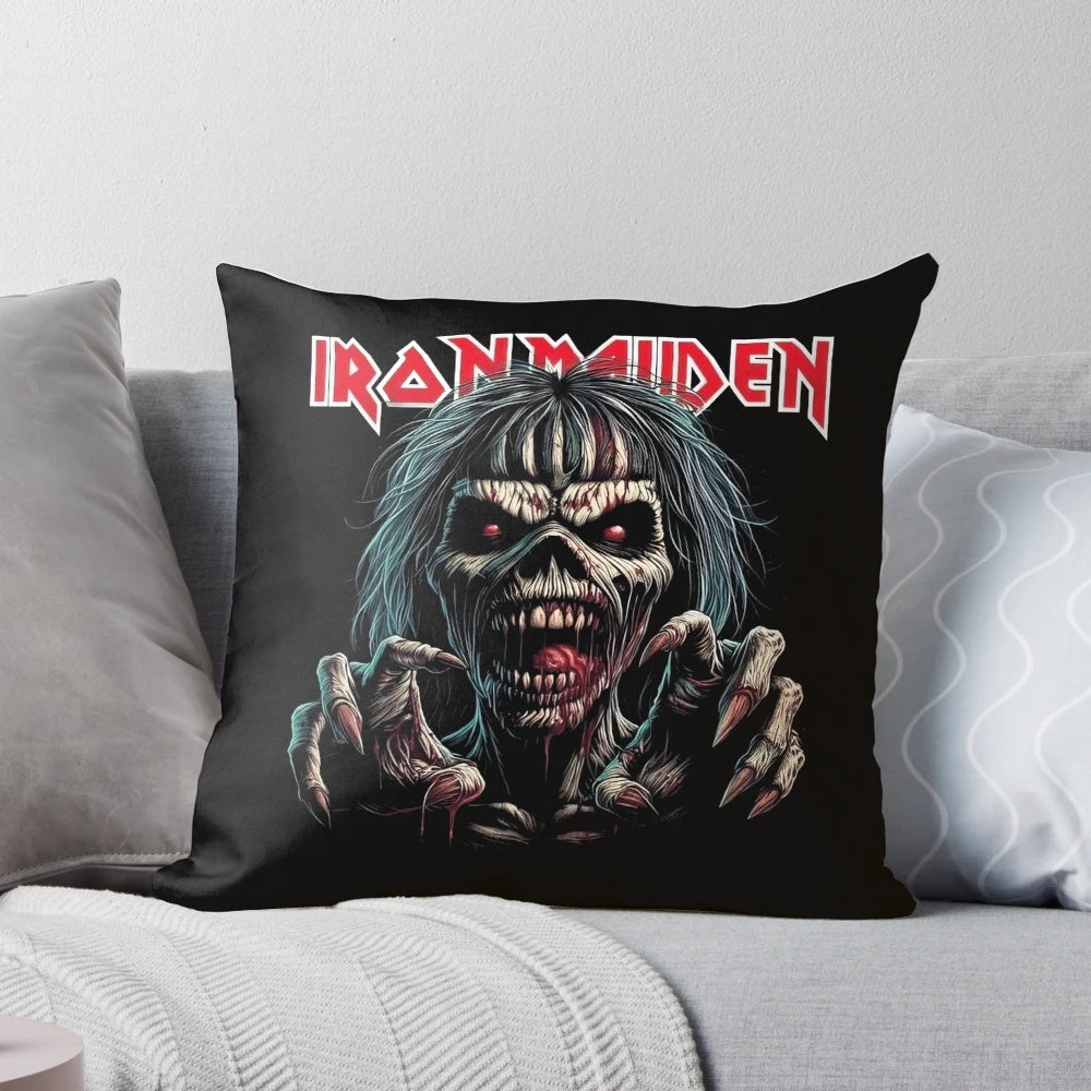 Iron Maiden Zombie Pillow, featuring the iconic Eddie character from the heavy metal band's album artwork