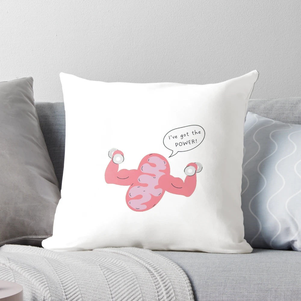 Mitochondria pillow, a humorous and educational gift for biology lovers
