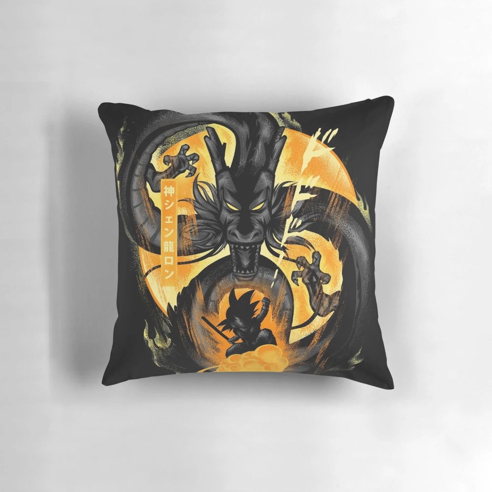 Vibrant and detailed Dragon Ball Shenron pillow design