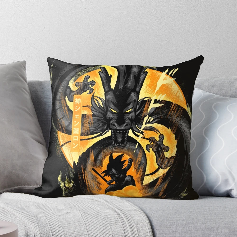 Vibrant and detailed Dragon Ball Shenron pillow design