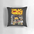 Pug Wars Pillow featuring a dark lord pug