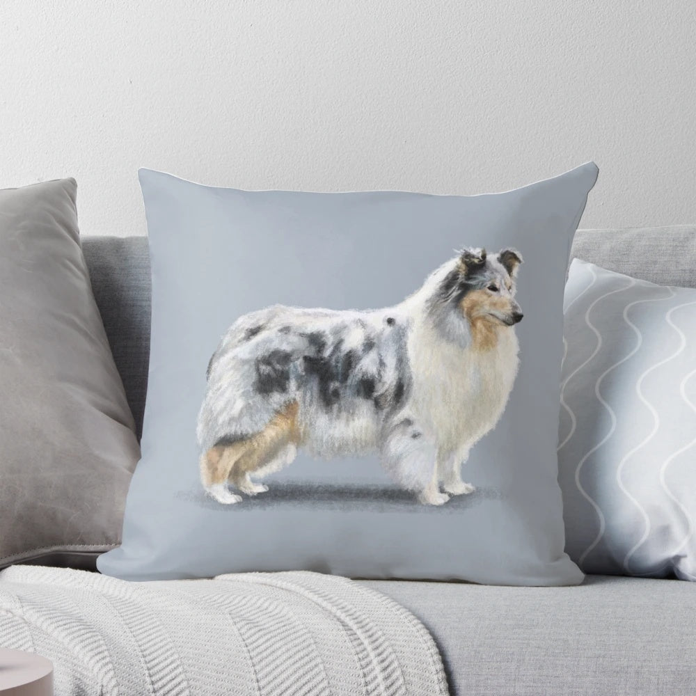 Plush Rough Collie Pillow Featuring the Iconic Lassie Dog Breed