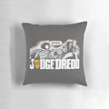 A stylish Judge Dredd-inspired pillow featuring the iconic character from the 2000AD comic series.