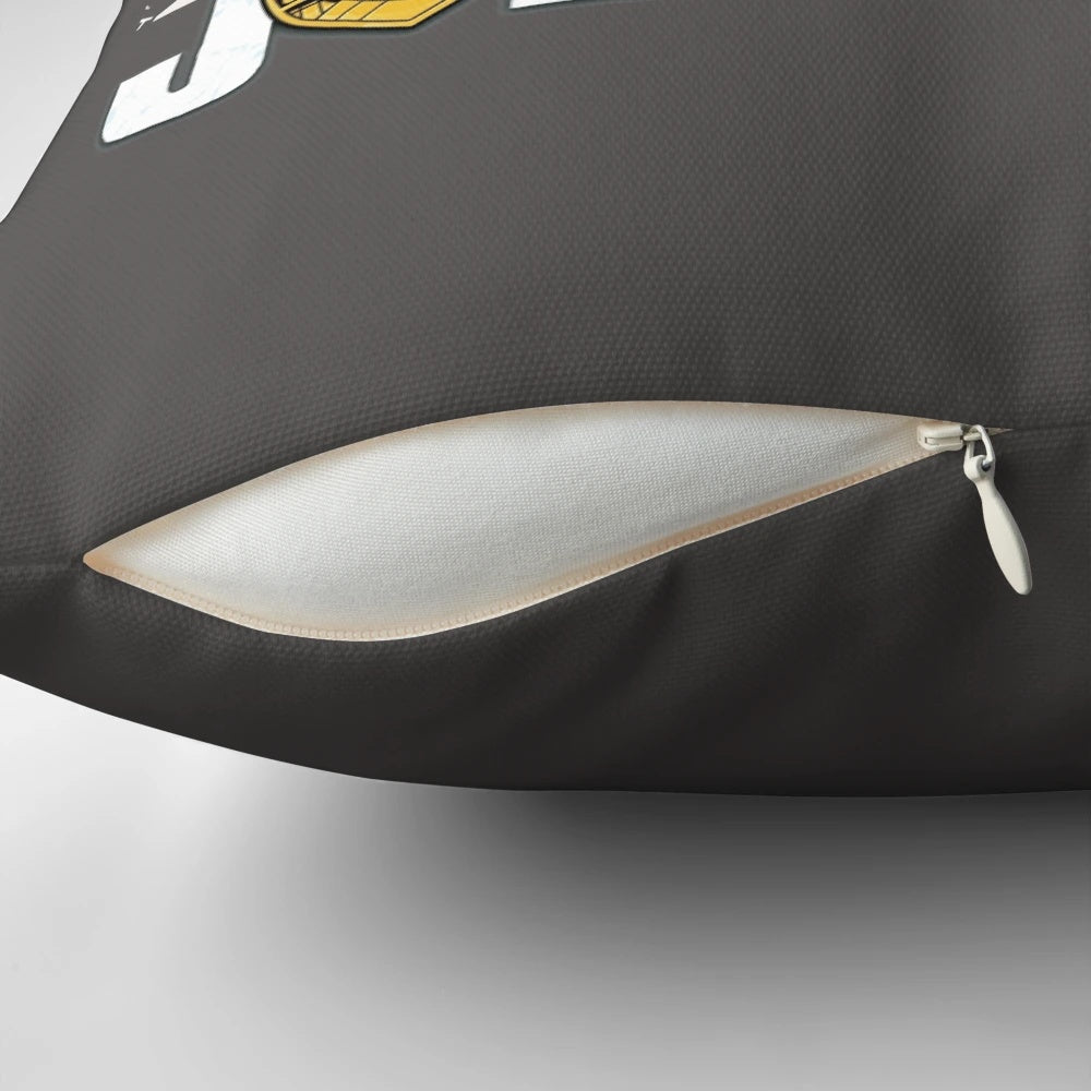 A stylish Judge Dredd-inspired pillow featuring the iconic character from the 2000AD comic series.