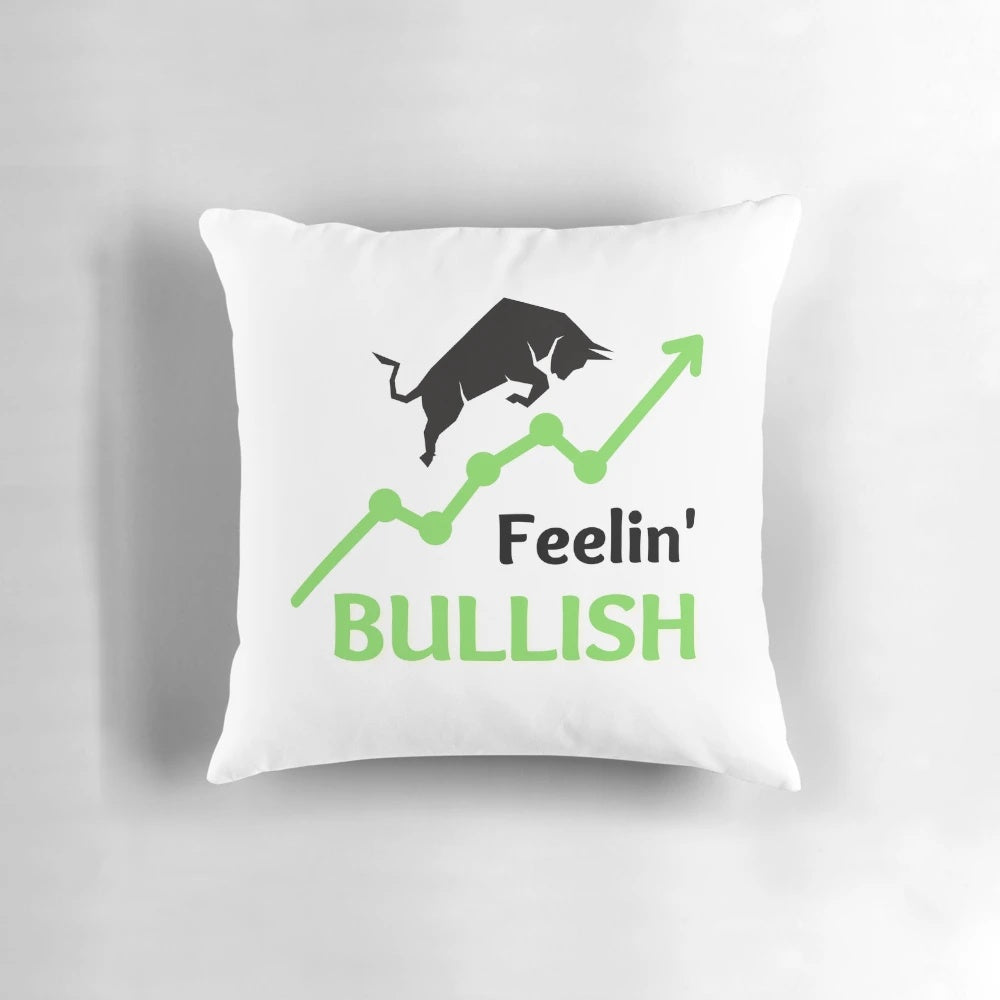 Feeling Bullish Pillow - Celebrate your trading success with this stylish and comfortable cushion.
