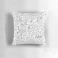 Physics Equations Pillow, featuring various mathematical formulas and equations on a stylish, high-quality cushion.