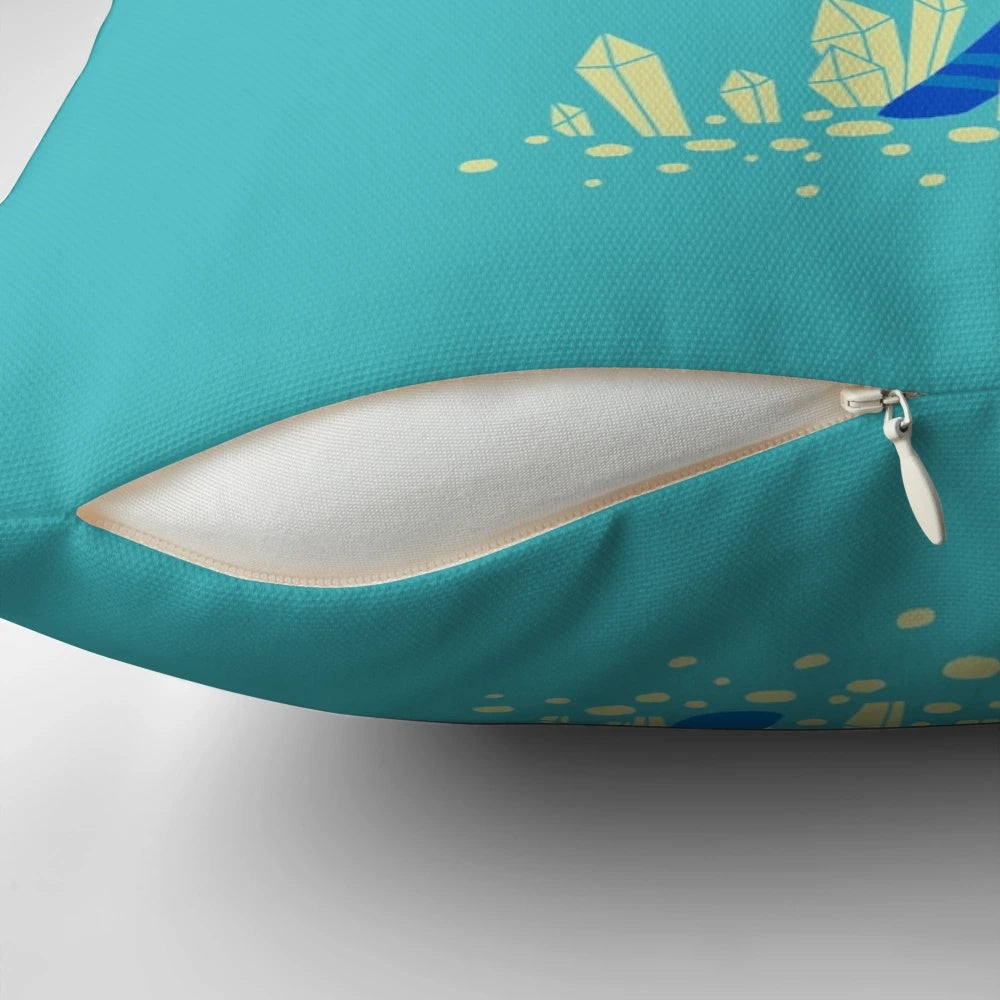 A captivating pillow featuring a warrior cat archer in an adventurous fantasy landscape