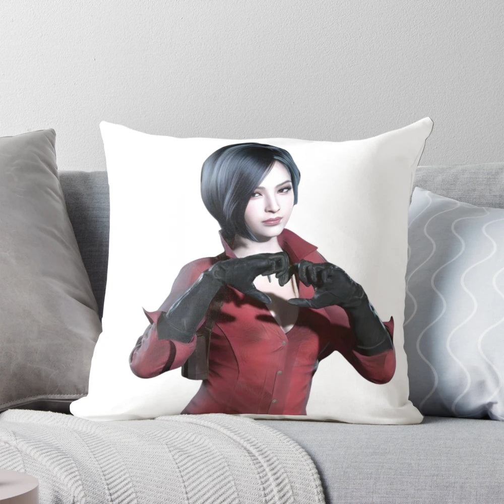 Ada Wong Sticker Pillow featuring the iconic Resident Evil character