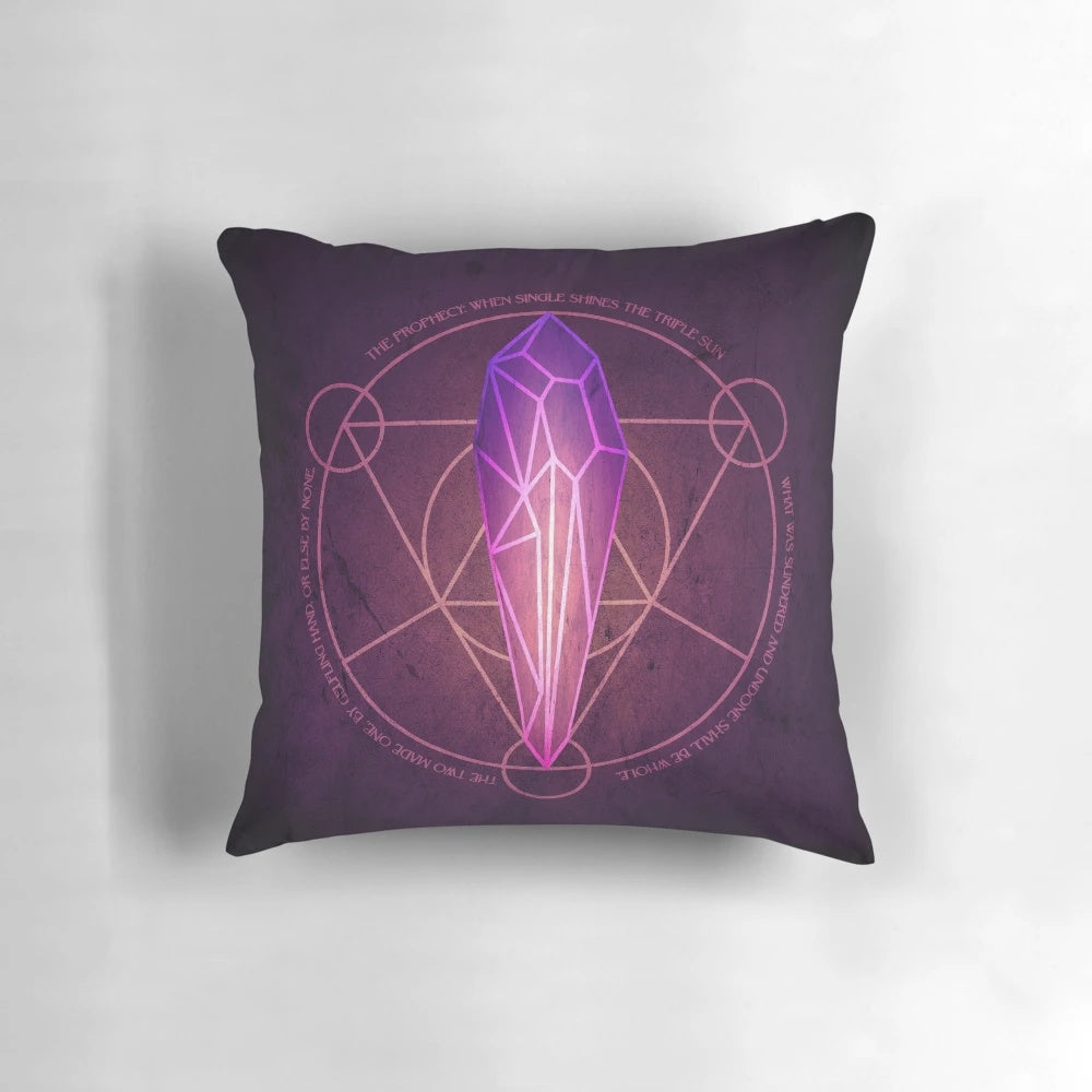 Dark Crystal Prophecy Pillow featuring Gelfling, Skeksis, and the Crystal of Truth