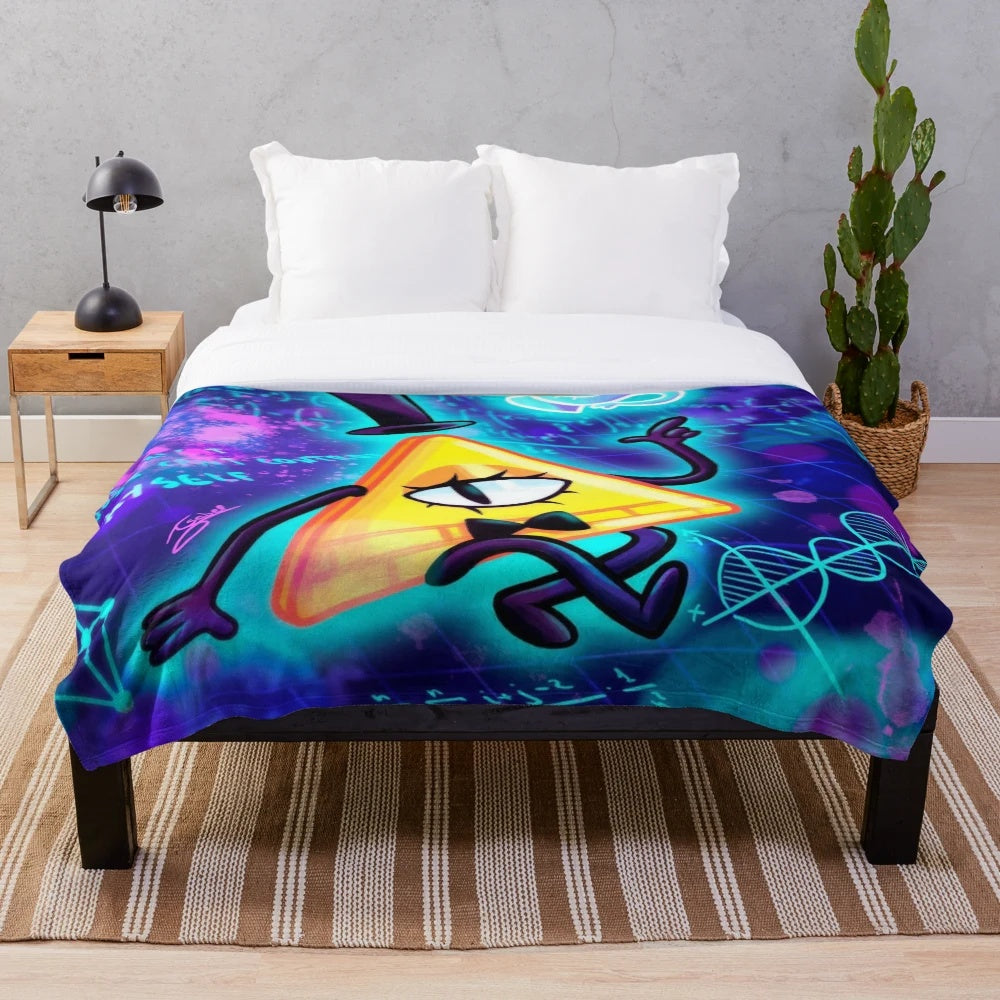 Unofficial Bill Cipher inspired plush blanket from Gravity Falls